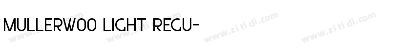 MullerW00 Light Regu字体转换
